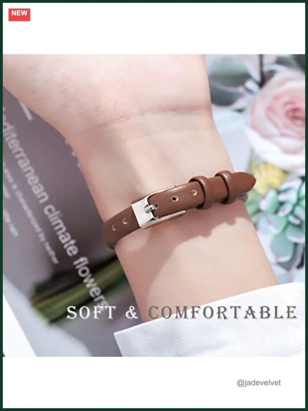 Womens Wrist Watch Leather Quartz Ultra-Thin Analog Waterproof
